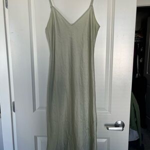Aritzia Sage Green Midi Dress